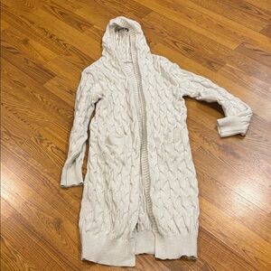 Hooded Cable Knit Cardigan